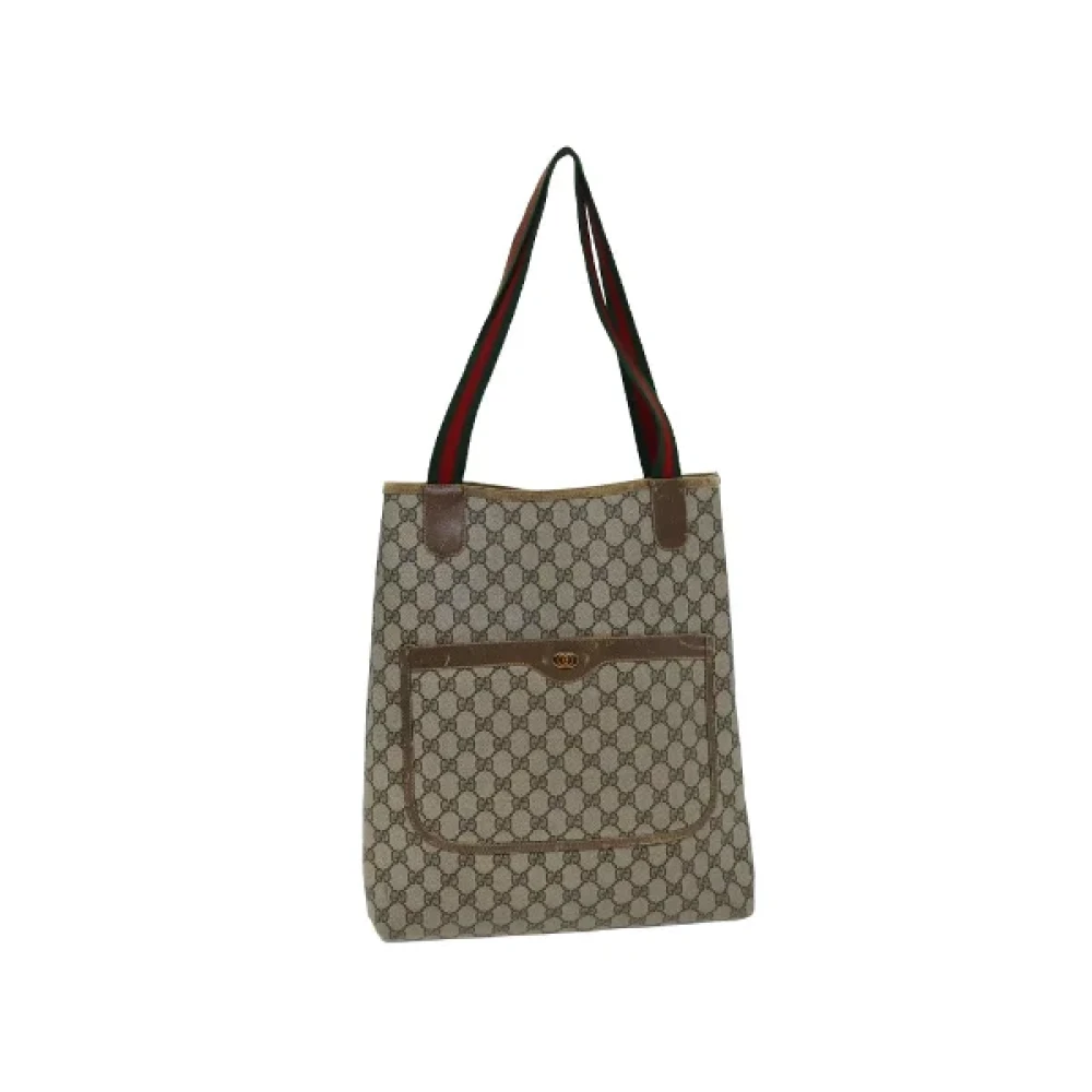 Gucci Vintage Pre-owned Leather totes Beige Dames