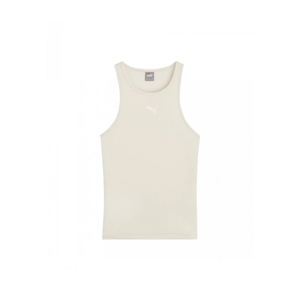Puma Katoenen Tanktop voor Actieve Vrouwen Beige Dames