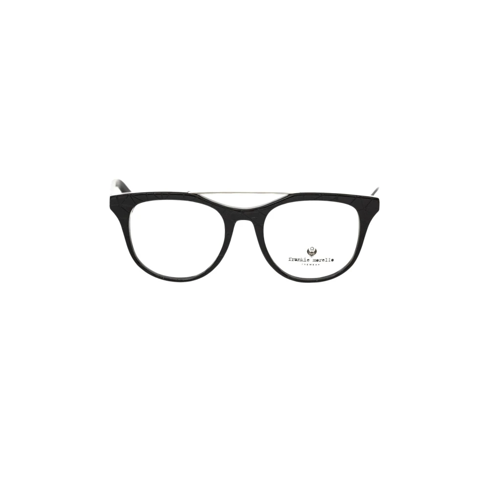 Frankie Morello Geometrische Wayfarer Bril Black Heren
