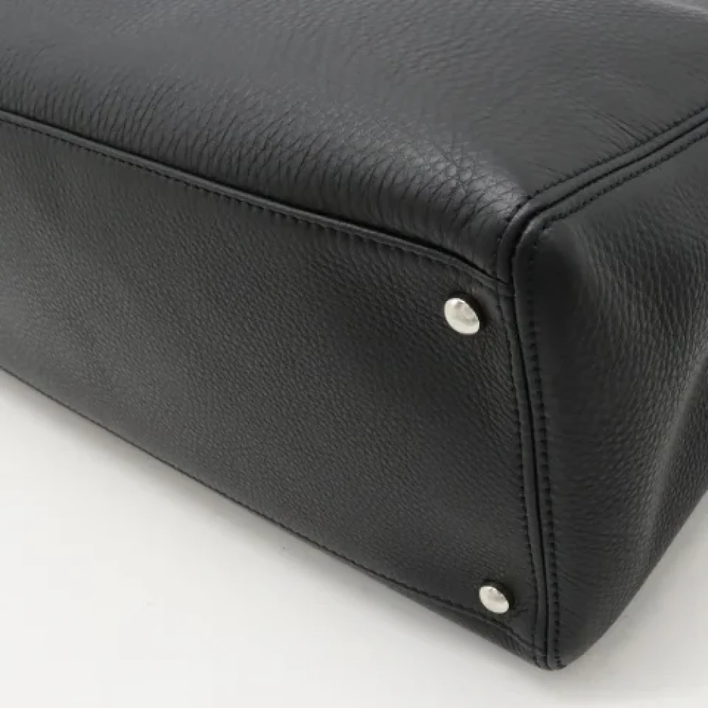 Chanel Vintage Pre-owned Leather totes Black Dames
