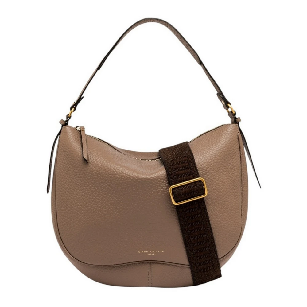 Gianni Chiarini Vintage stijl leren handtas duifgrijs Brown Dames