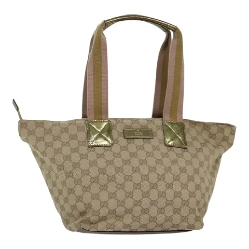 Gucci Vintage Pre-owned Canvas totes Beige Dames