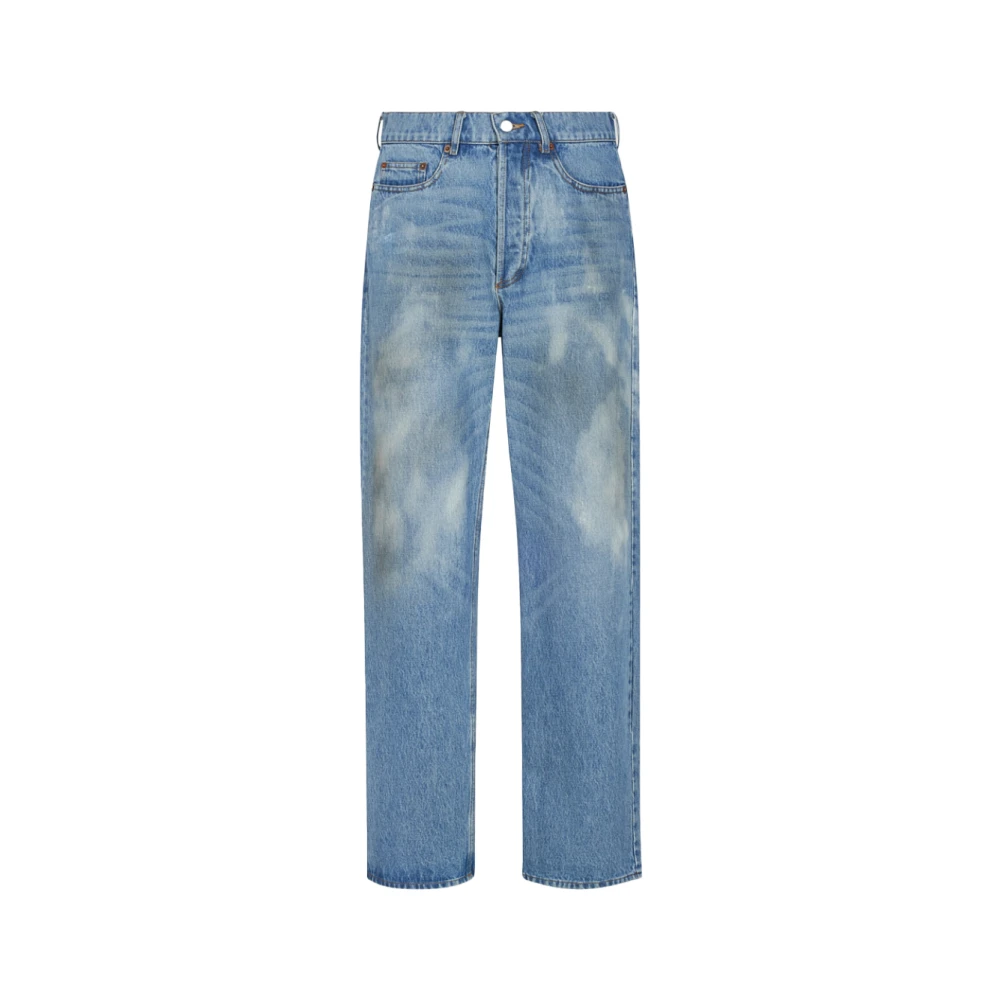 Magliano Versleten blauwe denim straight-cut jeans Blue Heren