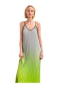 robe-longue-plissee-a-degrade-vert