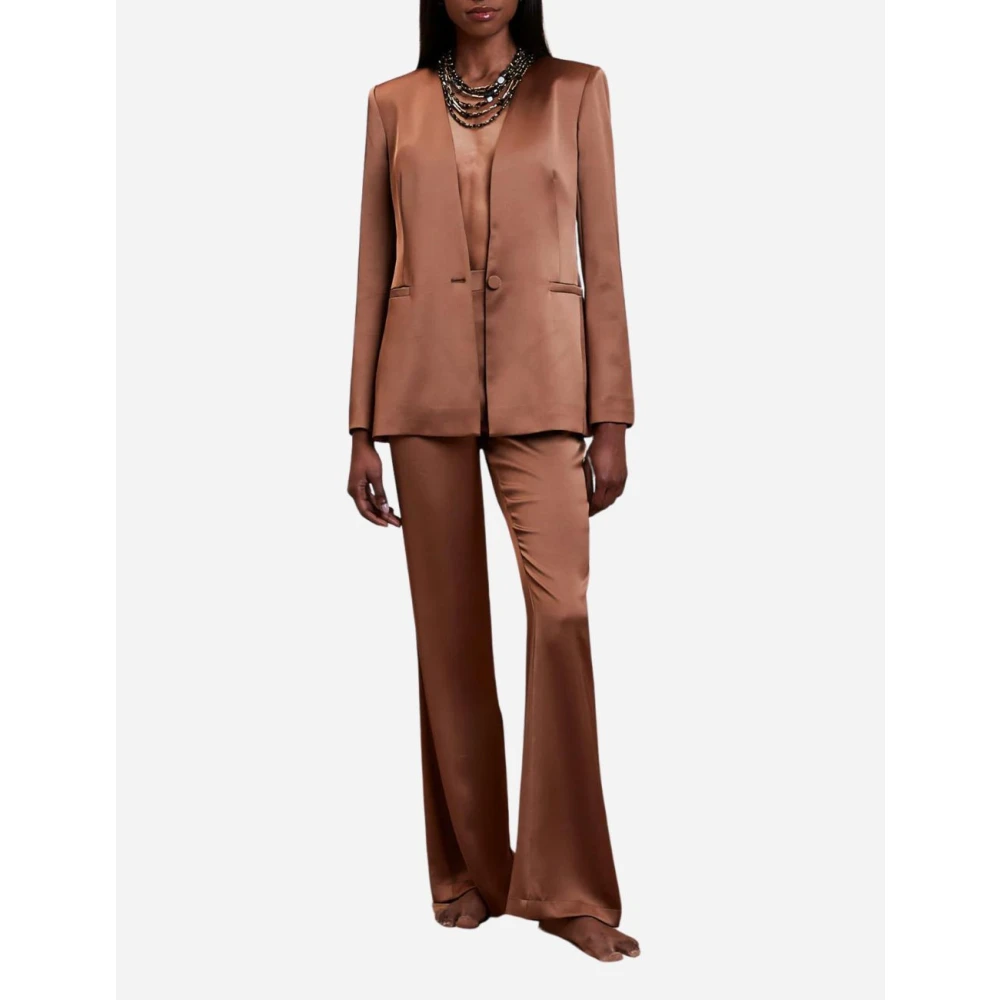 Nenette Satin Enkelborst Jas Belfast Brown Dames