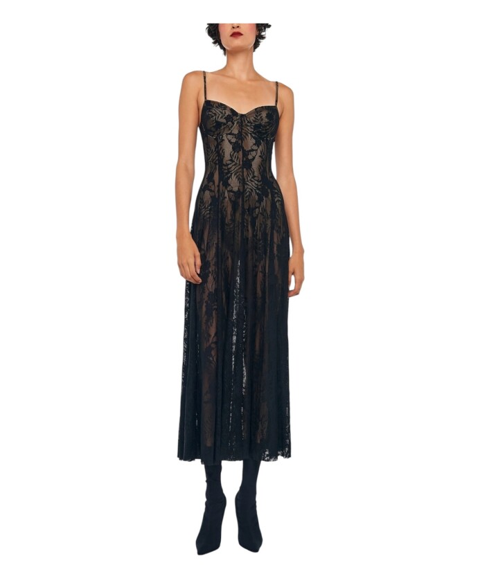 black-lace-midi-dress