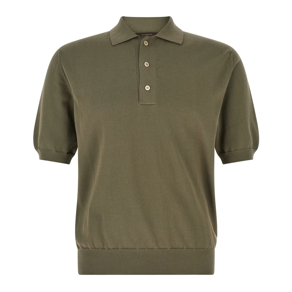Zanone Men's Green Polo Shirts, 2XL, Knit Polo Shirt