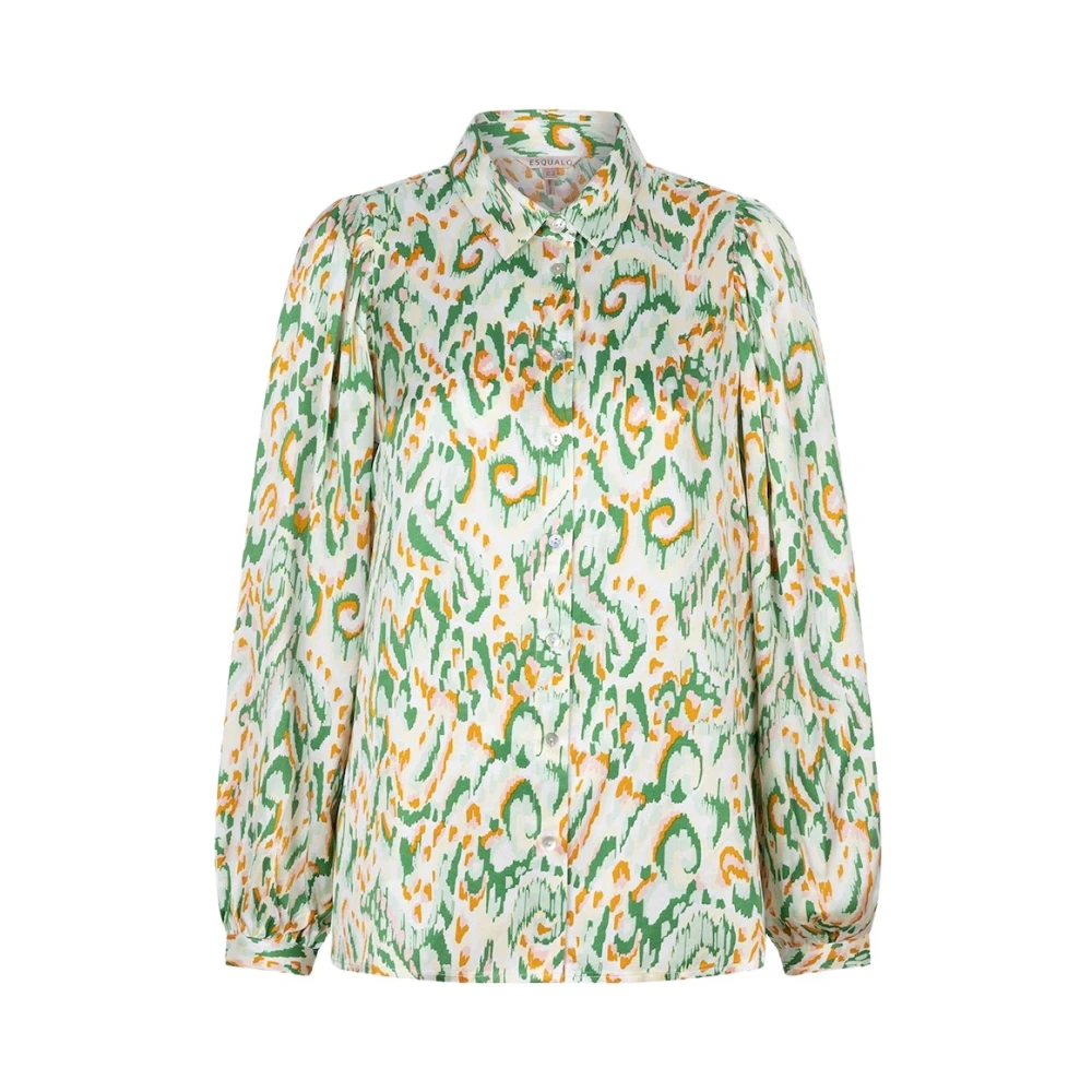 Esqualo blouse basic Pastel Ethnic pri Sp24.14019 999 print Multicolor Dames