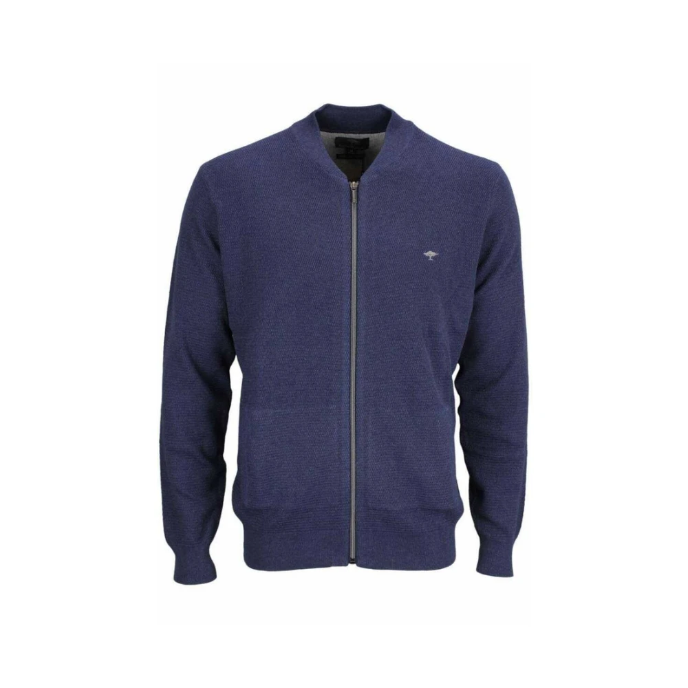 Fynch-Hatton Men's Blue Night Cardigan Sweater