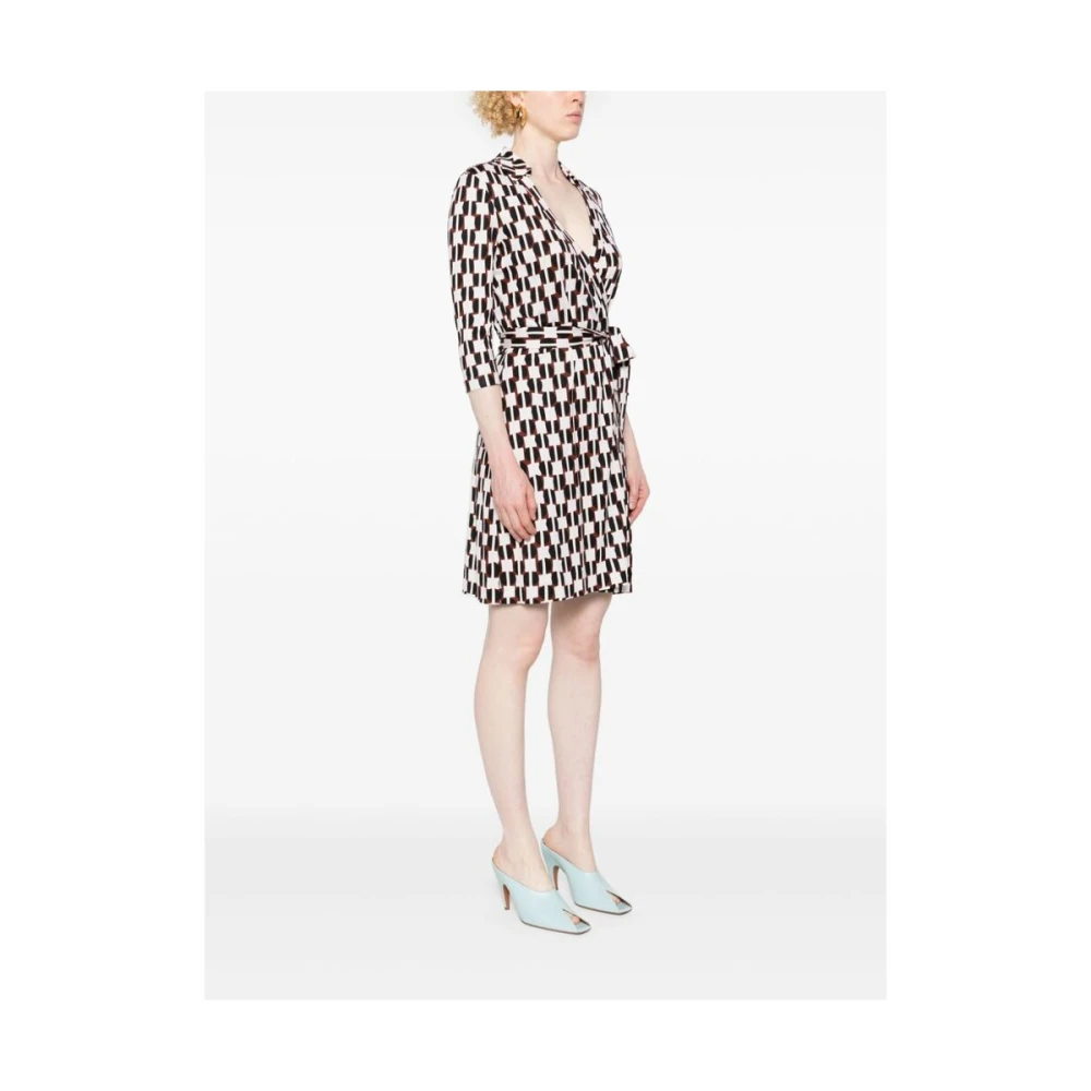 Diane Von Furstenberg Geometrisch Print Wikkeljurk Multicolor Dames