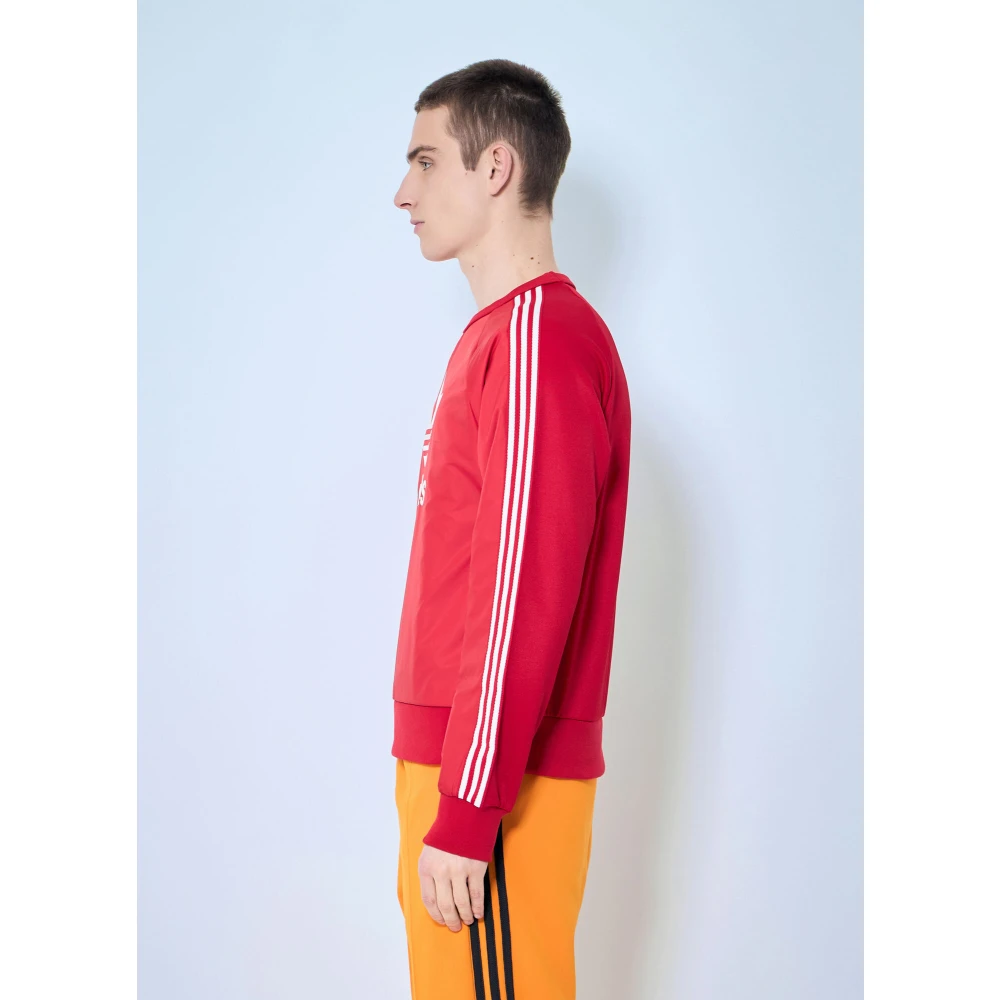 Adidas Logo Motif Crewneck Sweatshirt Red Heren