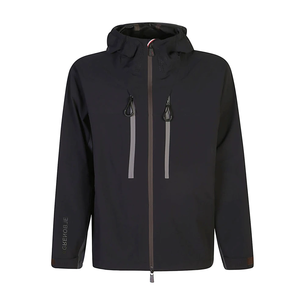 Moncler Waterafstotende capuchonjas met gesealde naden Black Heren