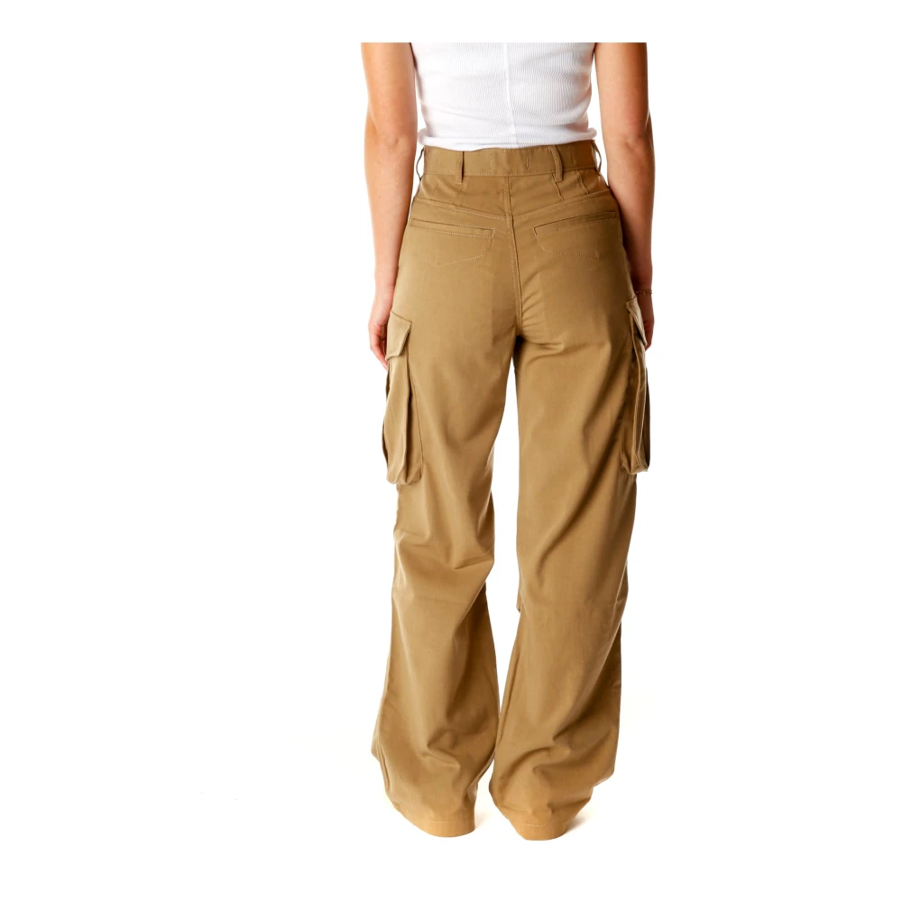 G-Star Cargo Broek Hoge Taille Stijl Brown Dames