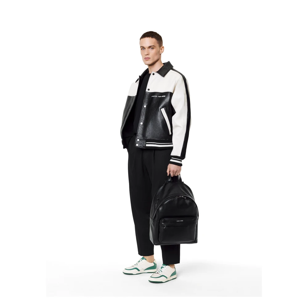 Kazar Studio Heren rugzak van volnerf leer Black Heren