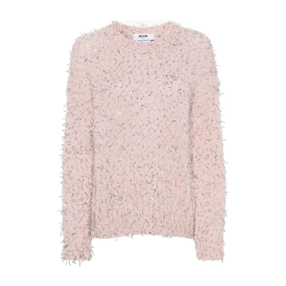 Msgm Roze Gebreide Kleding voor Vrouwen Aw24 Pink Dames