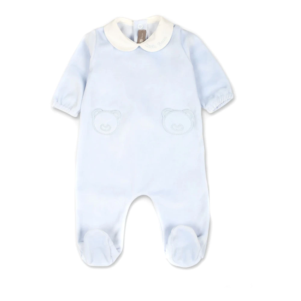 Little Bear Blå Björn Klänning med Peter Pan Krage Blue, Unisex