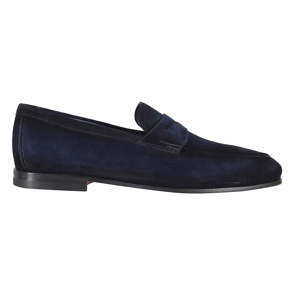 Santoni Men's Blue Carlo Loafer - Loafers - 7 Uk - Shoes