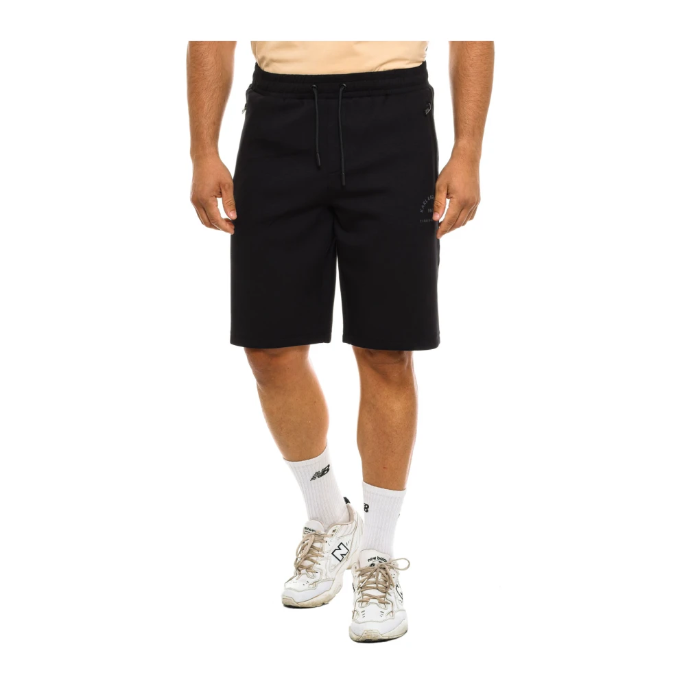 Karl Lagerfeld Sportieve Shorts met Elastische Tailleband Black Heren