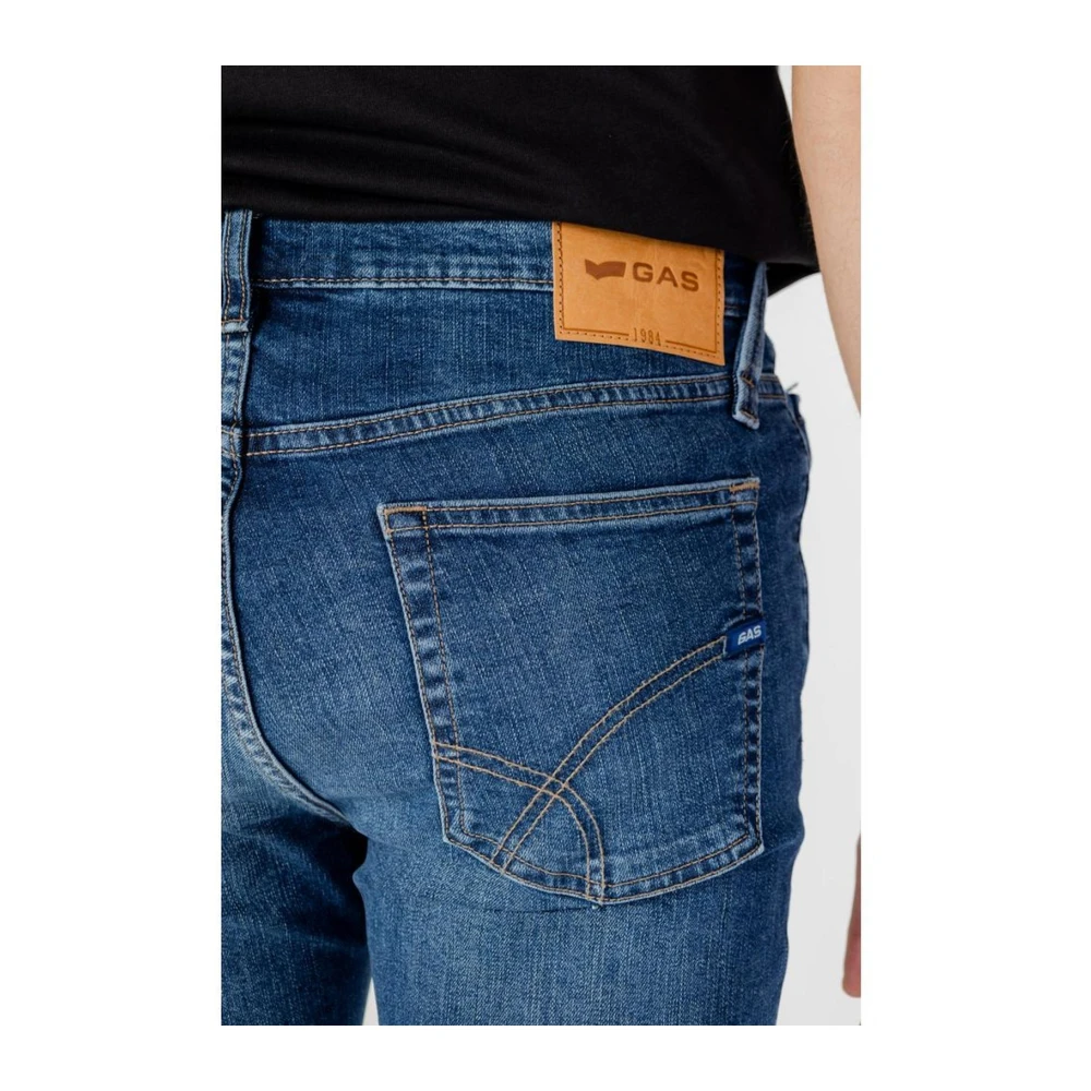 GAS Katoenmix Jeans & Pant Blue Heren