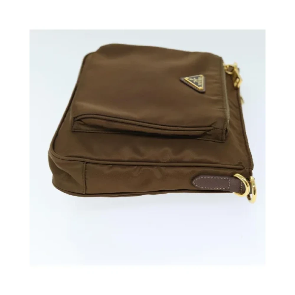 Prada Vintage Pre-owned Nylon prada-bags Brown Dames