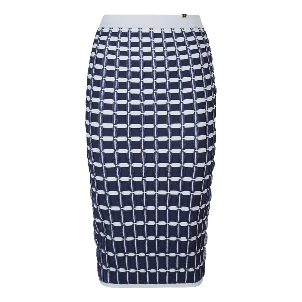 Elisabetta Franchi Elegante Geplooide Rok voor Vrouwen Blue Dames