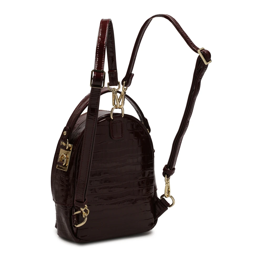Kazar Maroon reliëflederen 2-in-1 rugzak Brown Dames