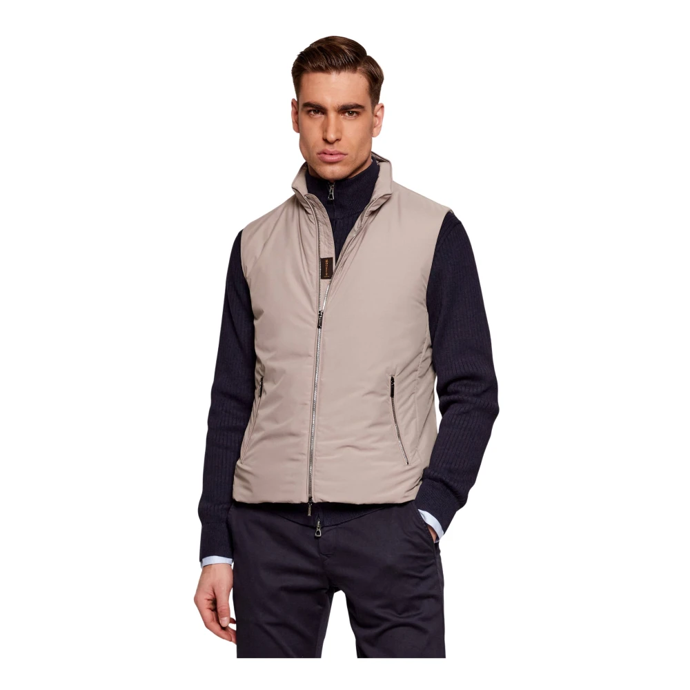 Moorer Herr Beige Jackor L, Polyester, Senio-Skt Vest