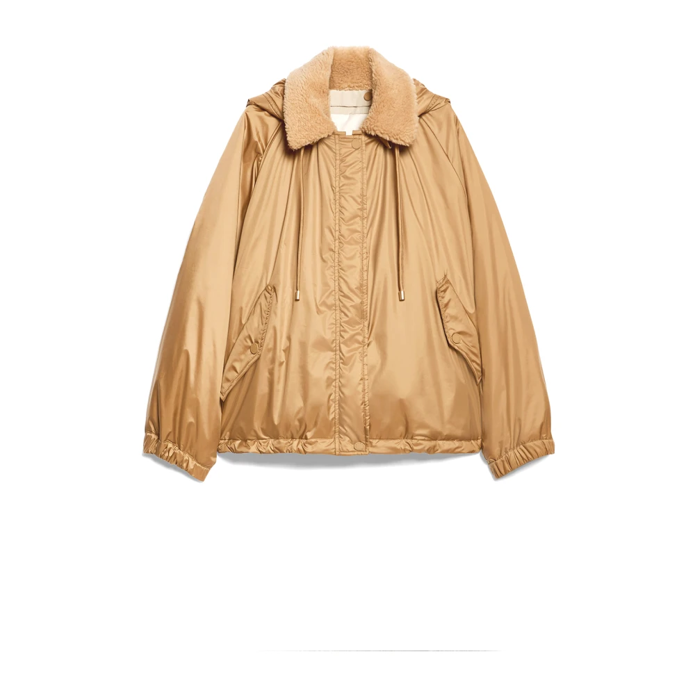 Max Mara Omkeerbare windjack Kamel-zijde mix Brown Dames