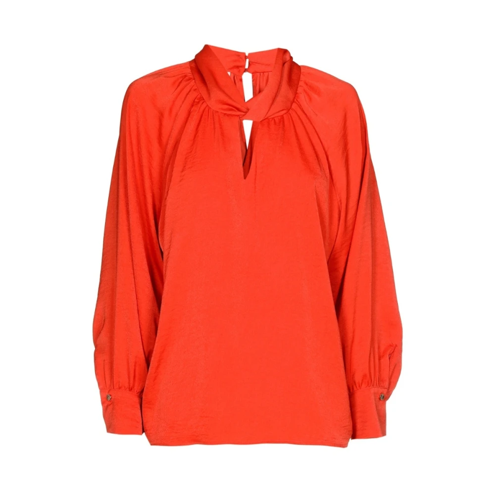 Marie Méro Rode Trendy Tuniek Blouse met Wijde Mouwen Red Dames