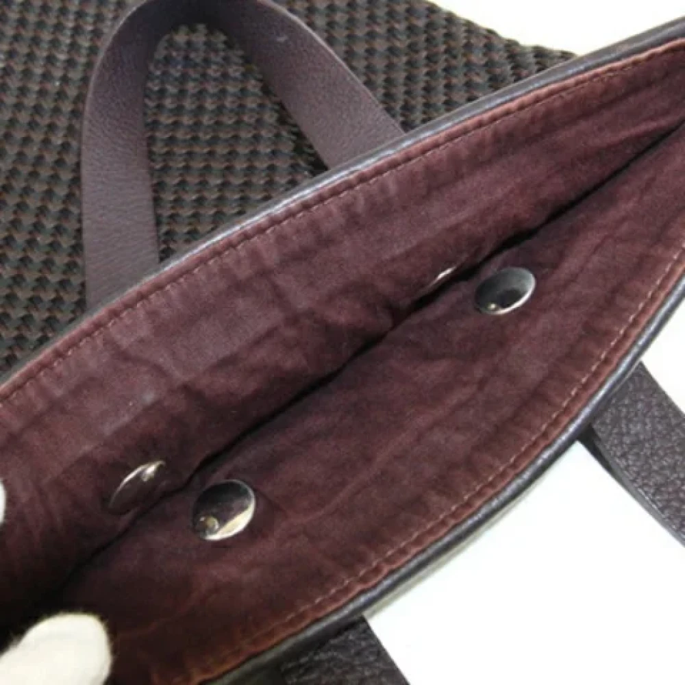 Hermès Vintage Pre-owned Leather totes Black Dames