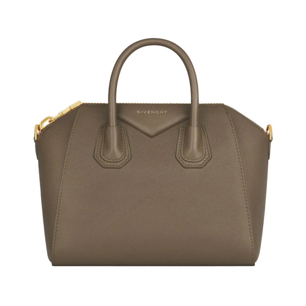 Givenchy Antigona Liten Brun Läder Väska Brown, Dam