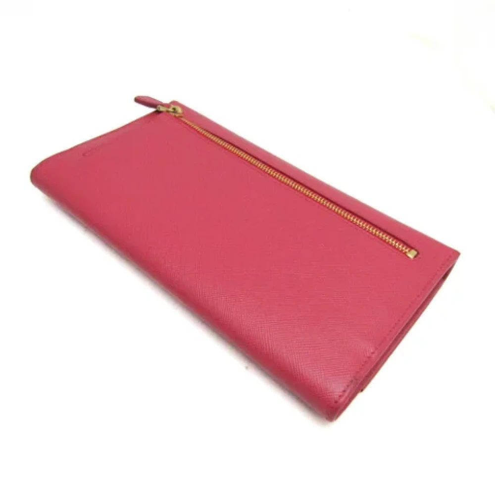Prada Vintage Pre-owned Fabric wallets Red Dames