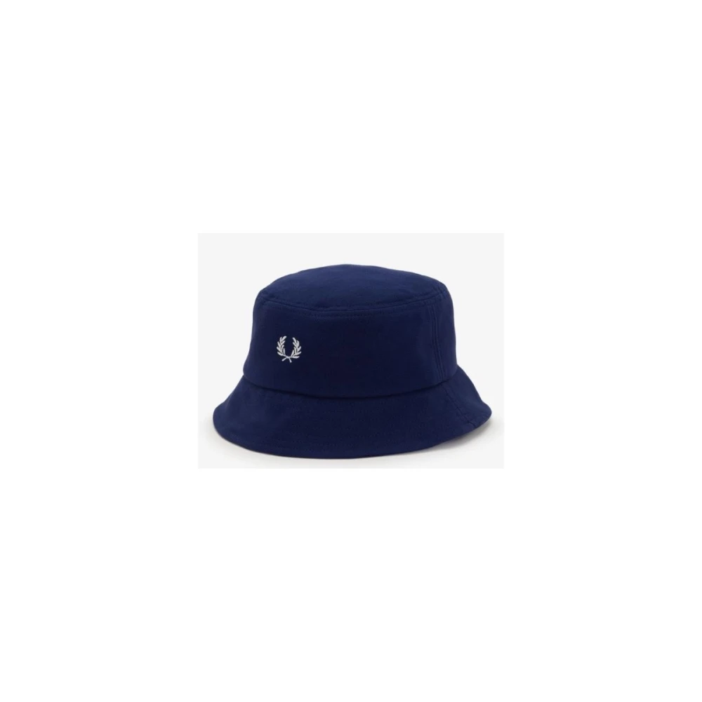 Fred Perry Marinblå Logo Bucket Hat Blue, Herr