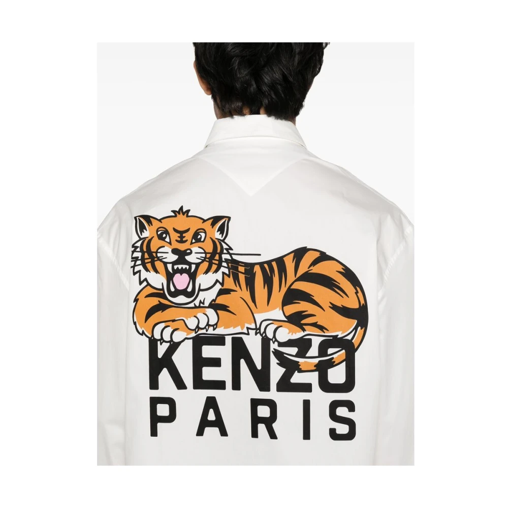 Kenzo Witte Overhemd met Borstzak White Heren
