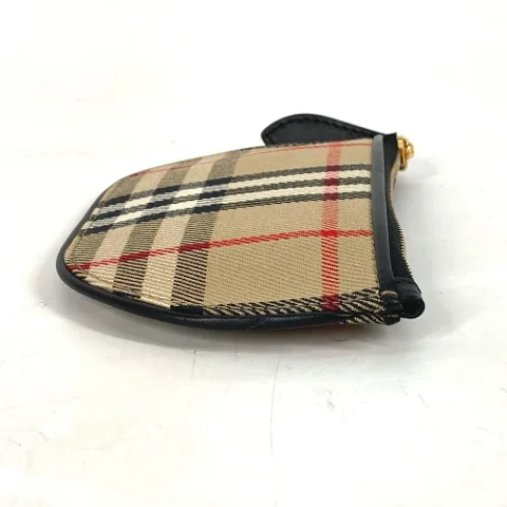 Burberry Vintage Pre-owned Leather wallets Beige Unisex