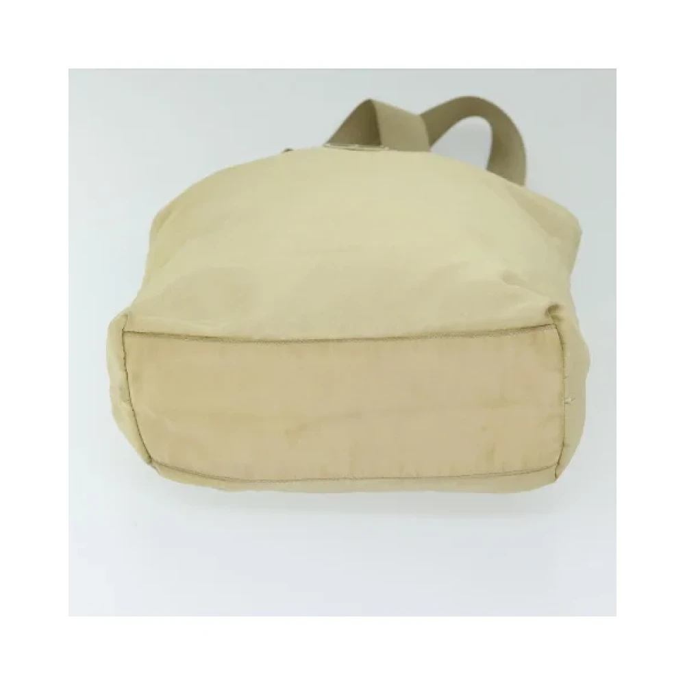 Prada Vintage Pre-owned Nylon prada-bags Beige Dames