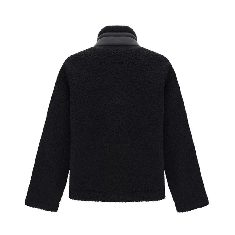 Moschino Jas met Shearling Effect en Ritssluiting Black Heren