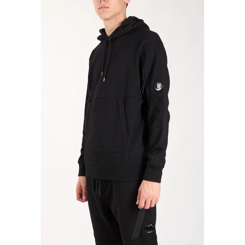 C.P. Company Katoenen hoodie met kangoeroezak Black Heren
