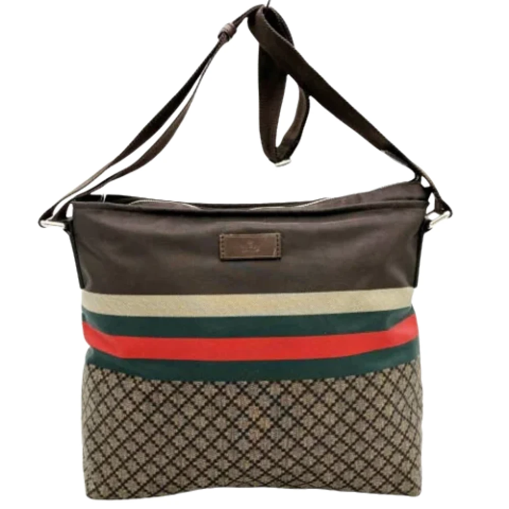 Gucci Vintage Pre-owned Fabric shoulder-bags Brown Dames