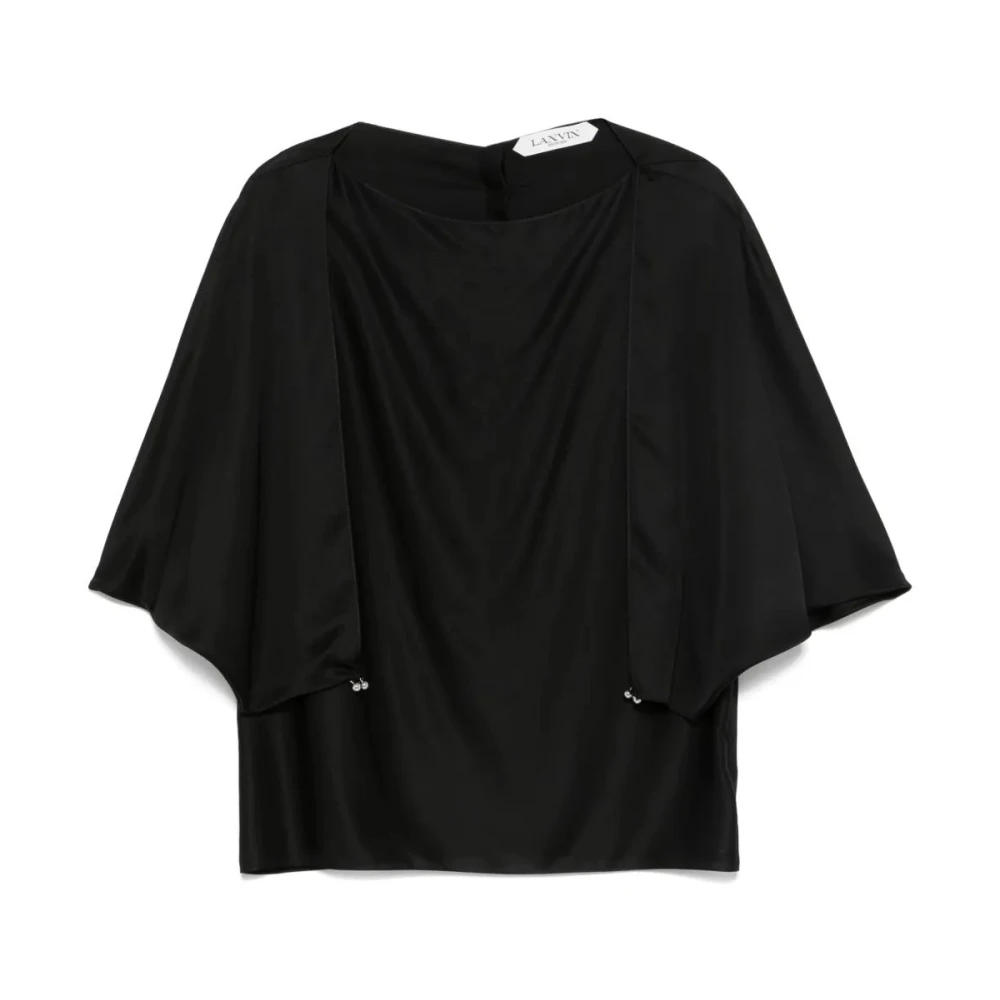 Lanvin Stijlvolle Open Sleeve Top Black Dames