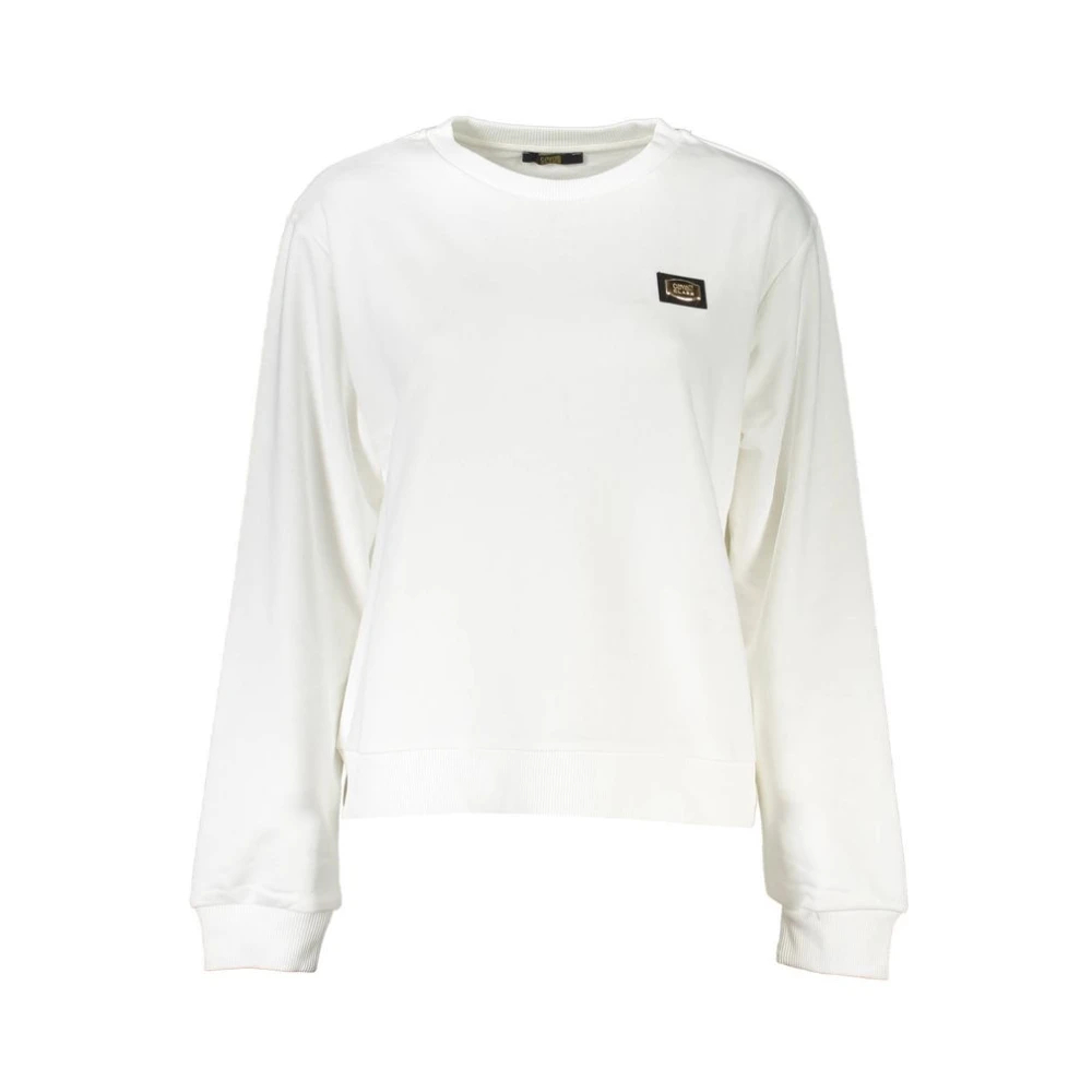 Cavalli Class White Round-Neck Sweatshirt - Female - Sweatshirts - Xl - Sweatshirts & Hoodies