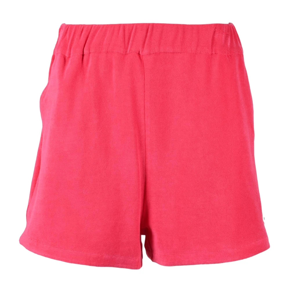 Moncler Katoenmix Stijlvolle Shorts Pink Dames