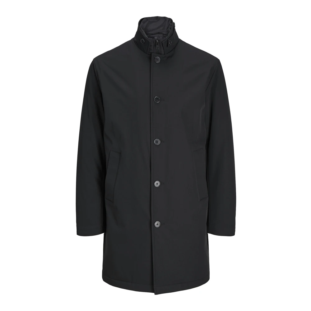 Jack & jones Elegante Zwarte Jas Blaremy Stijl Black Heren