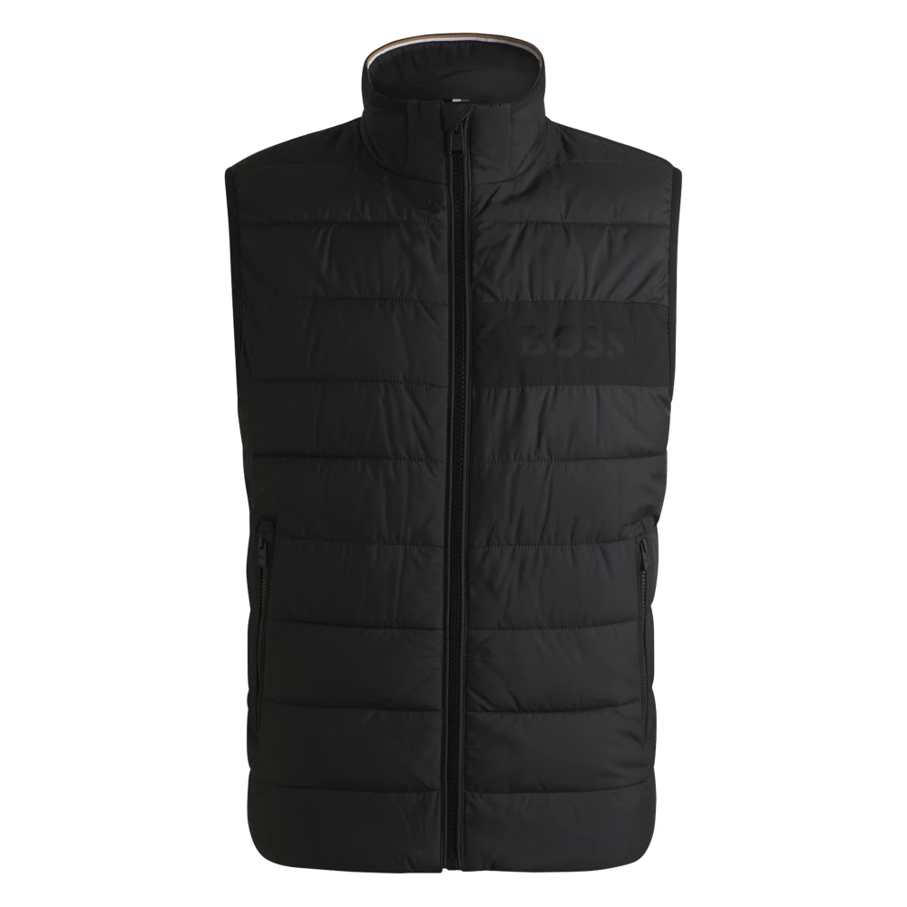 Boss Uomo Nero Gilet Imbottito Con Colletto Rialzato Protettivo - Immagine 2