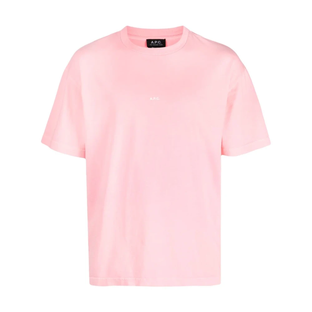 A.p.c. Katoenen T-shirt Pink Heren