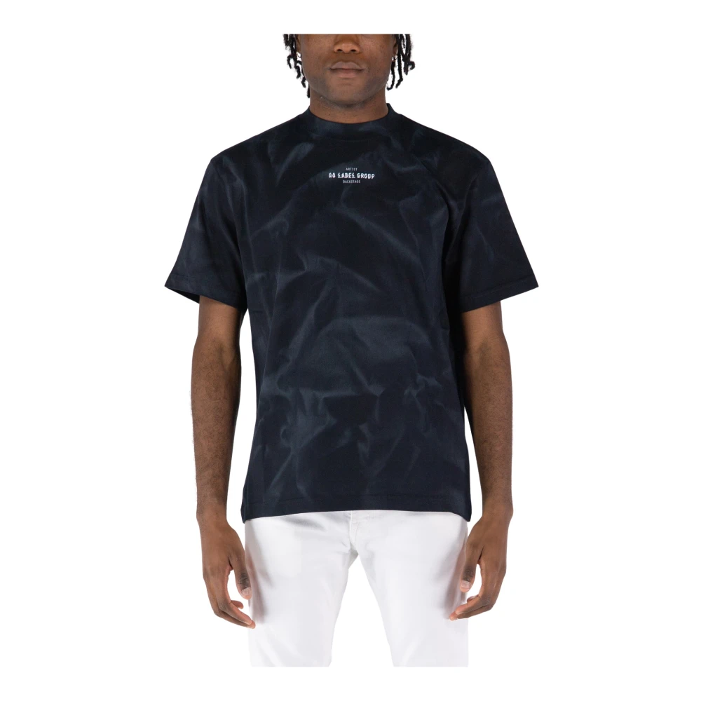 44 Label Group Katoenen T-shirt met Grafische Print Black Heren