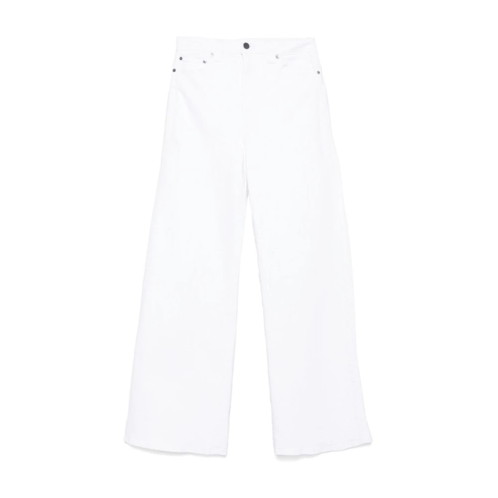 Khaite Women's White Wide Jeans, W28, Ny Jeans