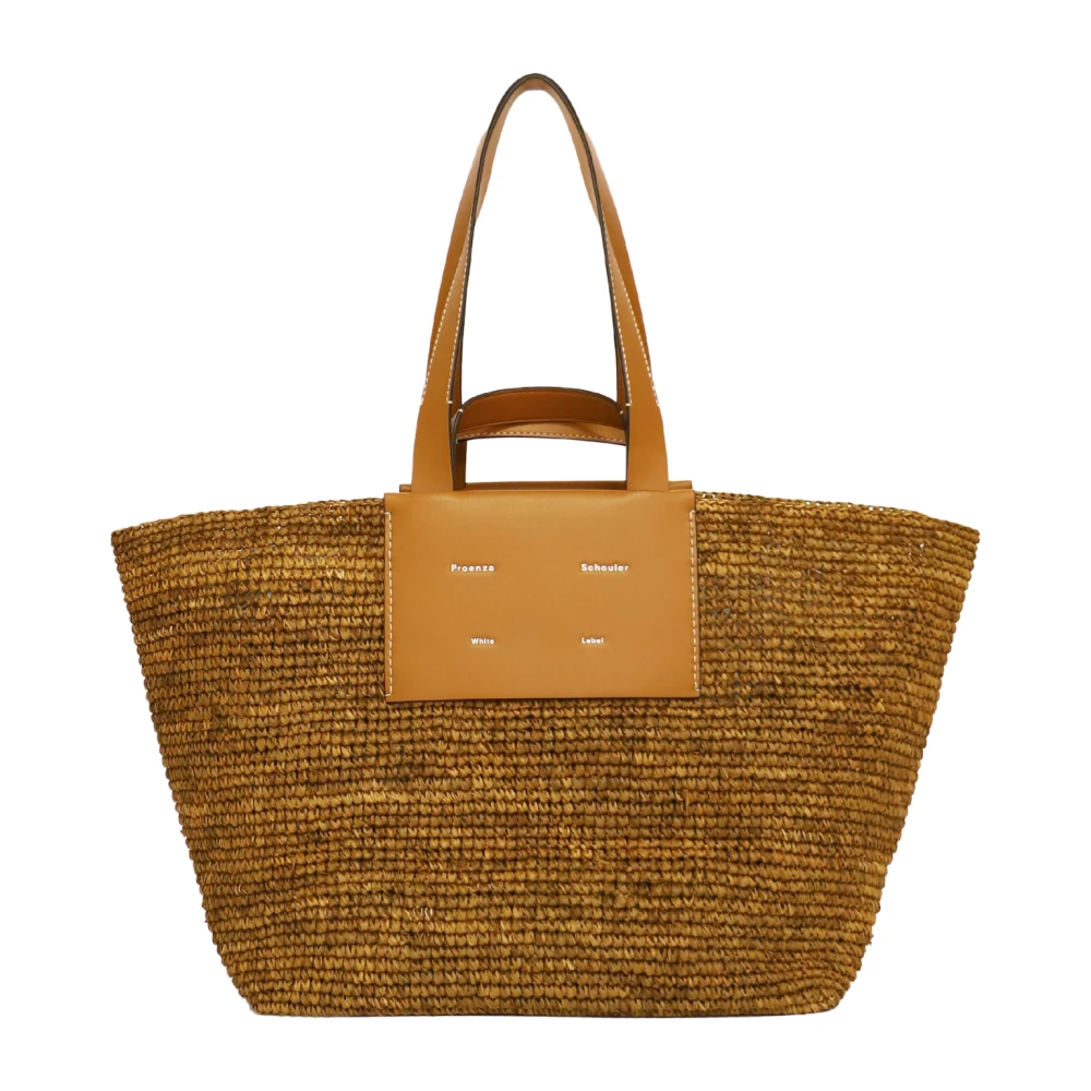 Klassisk vevd raffia tote bag