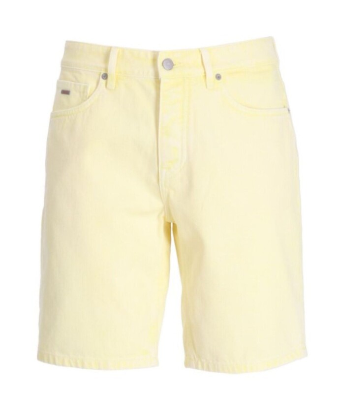 shorts-homme-en-coton-jaune
