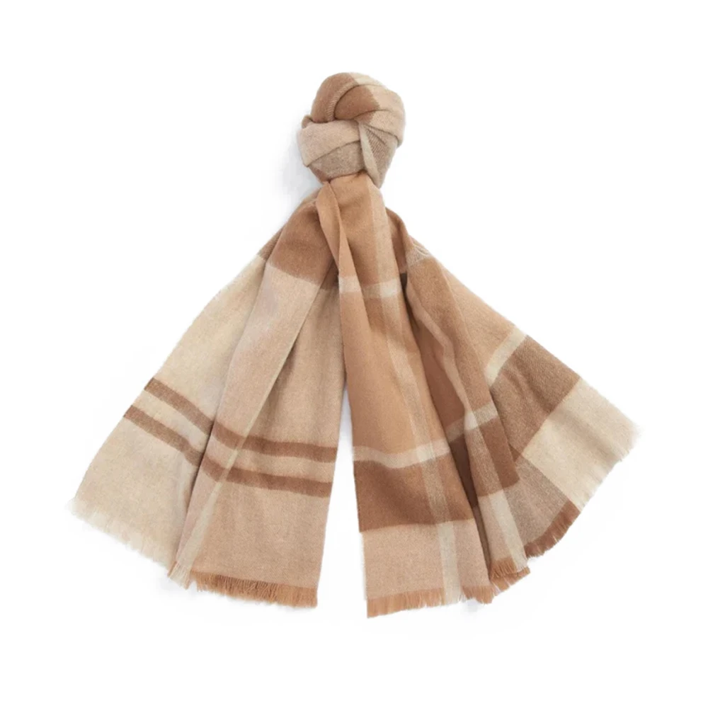 Barbour Tartan Sjaal voor Stijlvolle Outfits Brown Dames